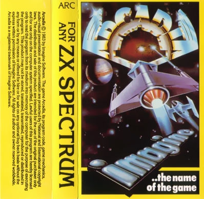 Arcadia box art for ZX Spectrum